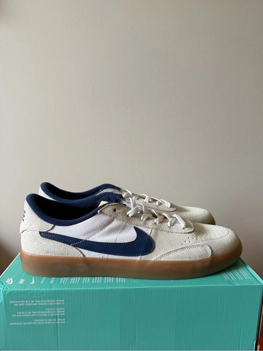 Nike SB Heritage Vulc White Navy Blue CD5010-102 Men’s Size 14